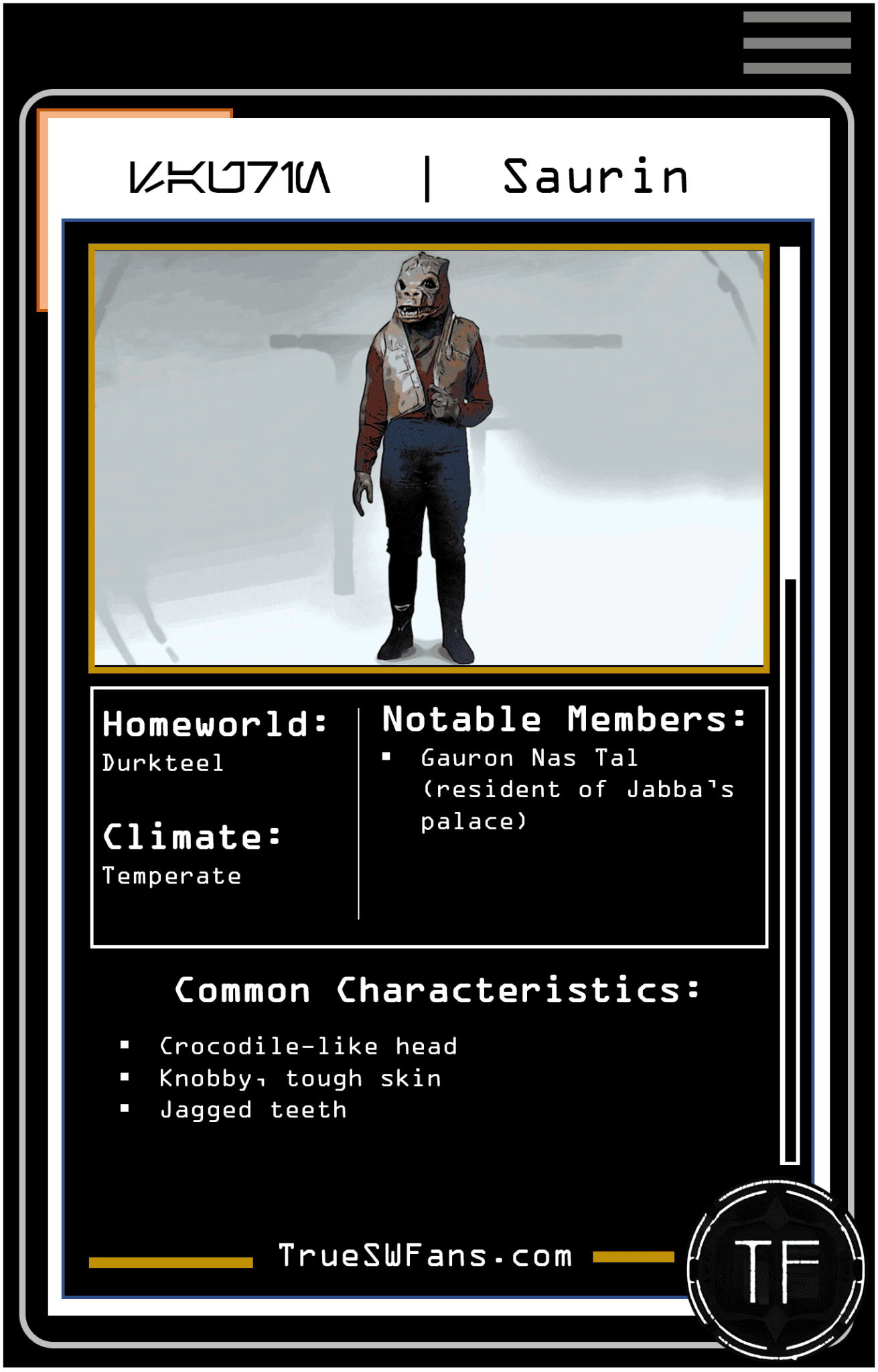 Saurin - True Star Wars Fans